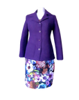 Purple fitted wool coat for women from Sheila Considine