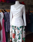 Mara - Jersey Cowl-Neck Top