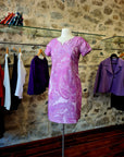 Shona - Paisley Print Pink Dress, cotton with lycra