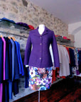 Purple fitted wool coat for women from Sheila Considine