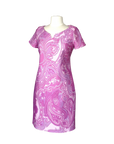 Shona - Paisley Print Pink Dress, cotton with lycra