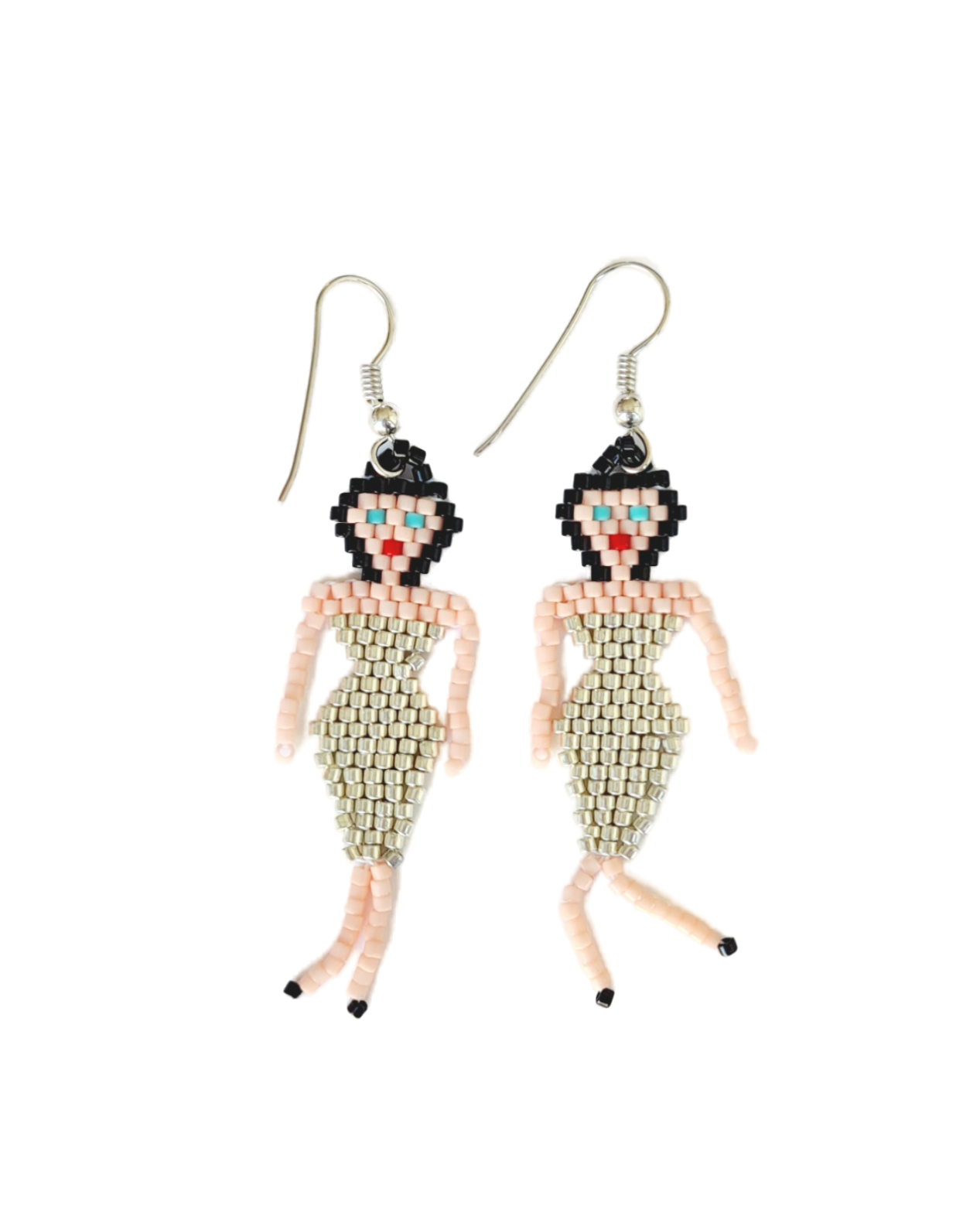 Fun beaded earrings from miyuki beads, handmade by Sheila Considine