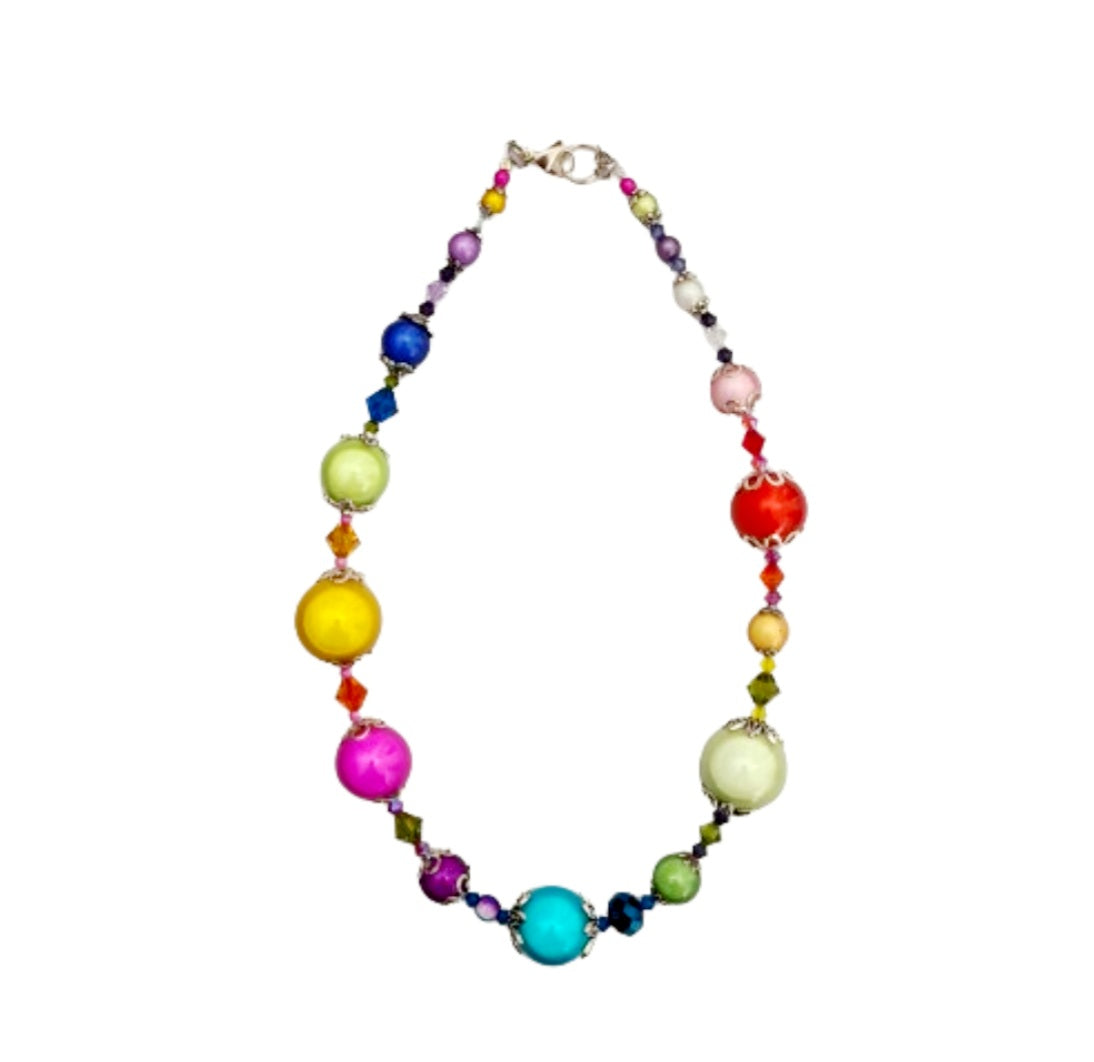 Miracle bead necklace from Sheila Considine, Acrylic and Svaroski crystals
