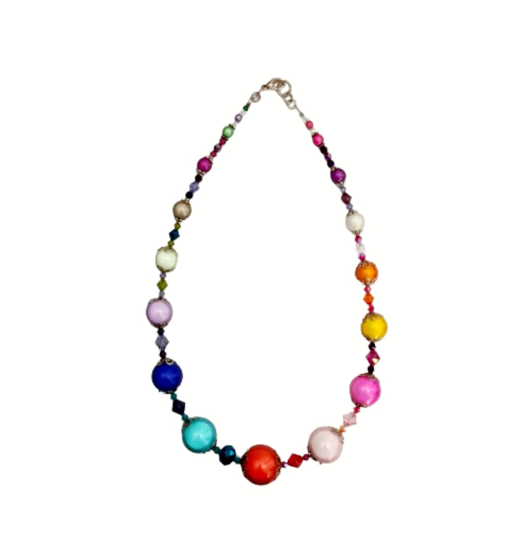 Miracle bead necklace from Sheila Considine, Acrylic and Svaroski crystals